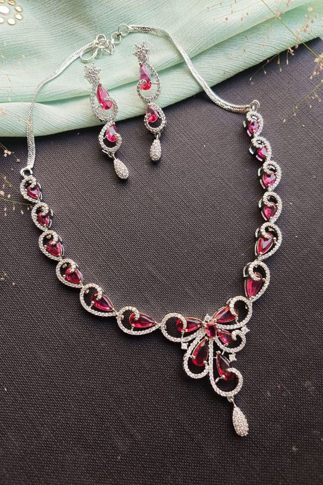 American Diamond Party Wear Necklace