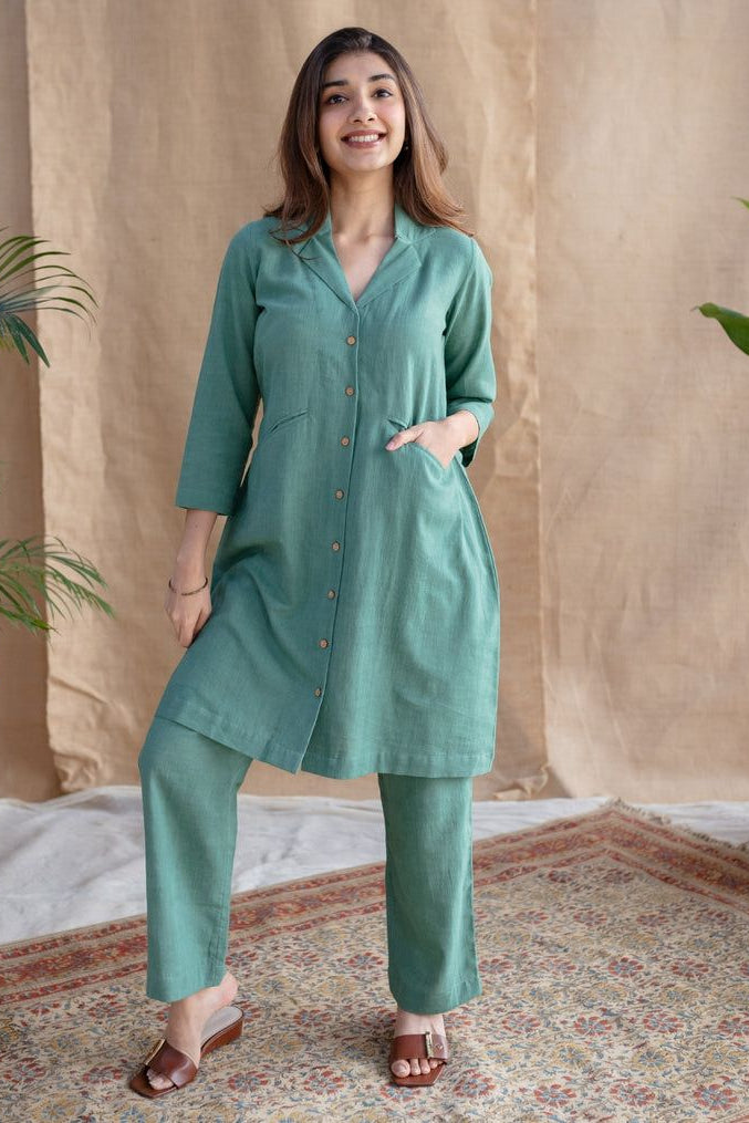 Solid Tone Long Coord Set