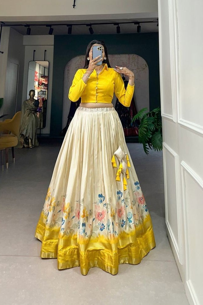 Printed Crop Top Skirt Set