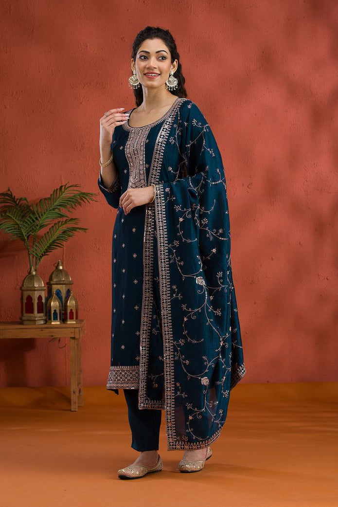 Festive Printed Party Wear Kurti Set