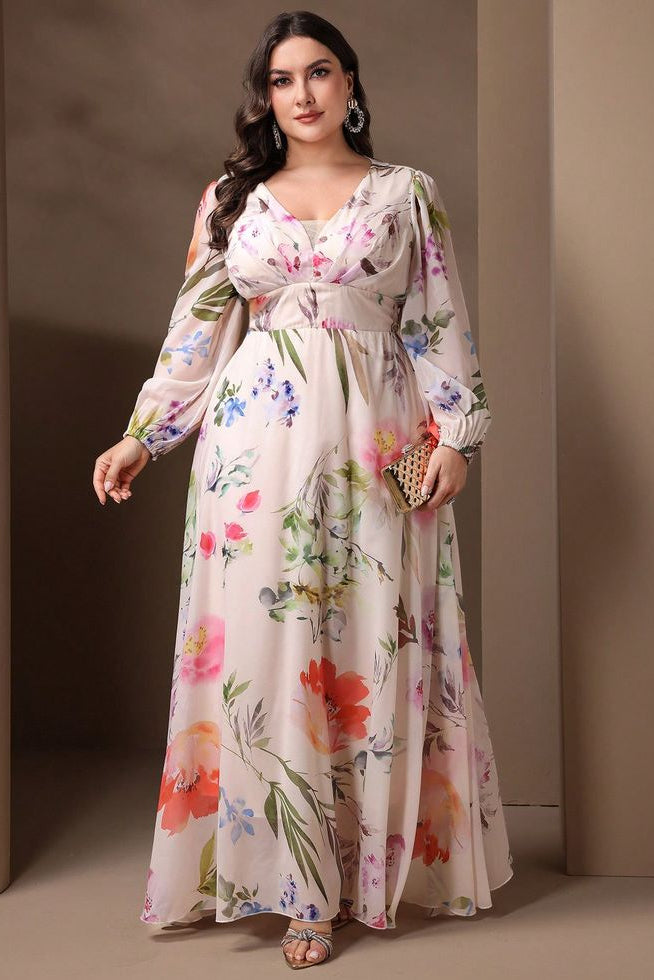 Floral Printed Long Frock