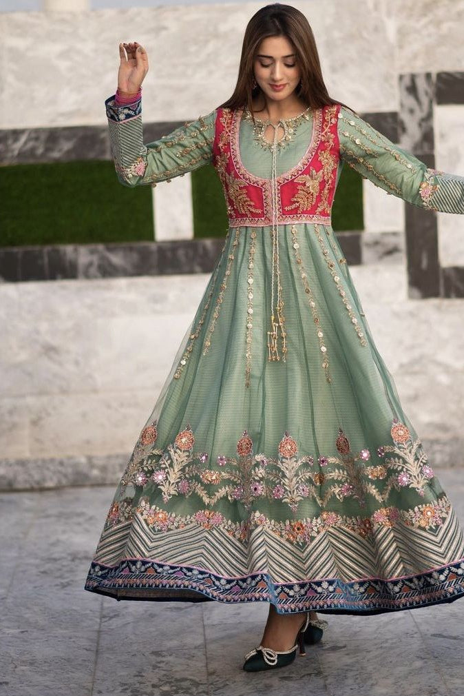 Embroidered Party Wear Frock