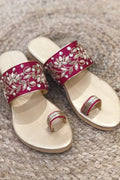 Ethnic Embellished Flat Sandals
