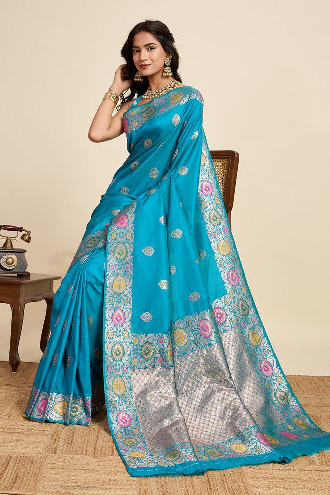 IRA Creations Festive Banarasi Silk Saree