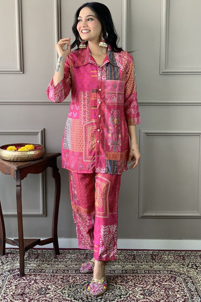 Printed Short Coord Set