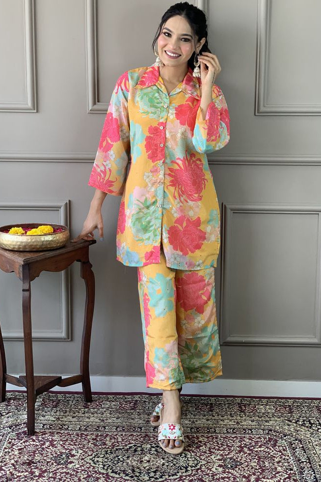 Printed Short Coord Set