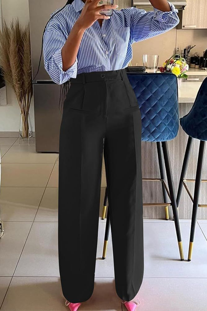 High Waist Casual Trousers