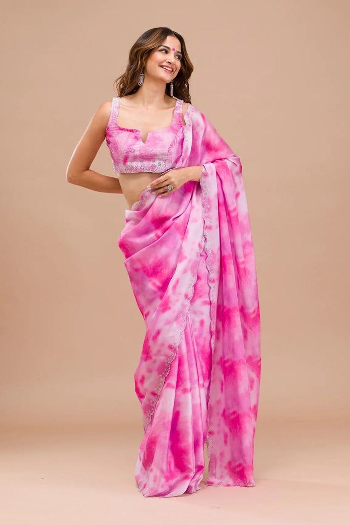 Printed One Minute Ready Saree