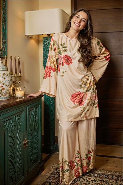 Floral Printed Long Coord Set