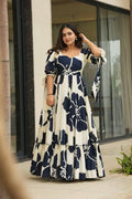 Floral Printed Long Frock
