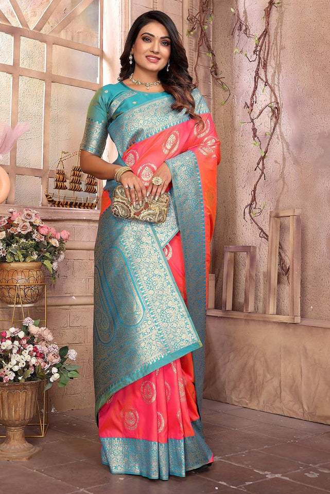 IRA Creations Festive Banarasi Silk Saree