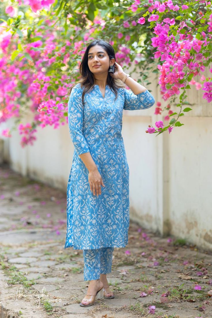 Pastel Shade A-Line Kurti Set (DW)
